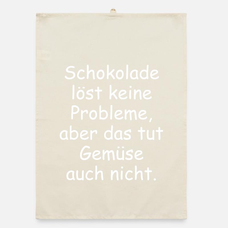 Chocolate doesn't solve any problems funny saying Organic dish towel