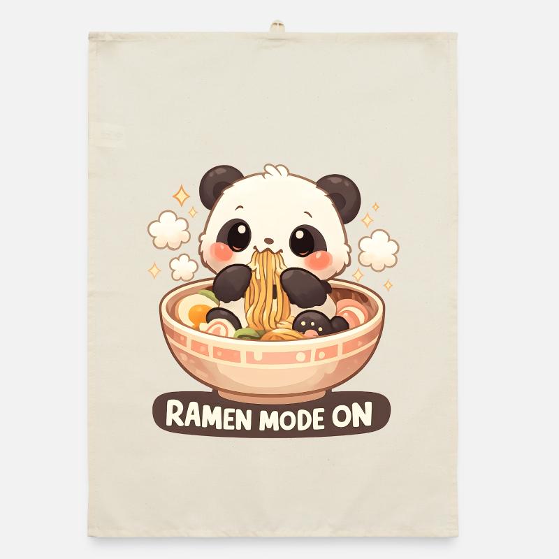 Ramen Panda Mode On Organic dish towel