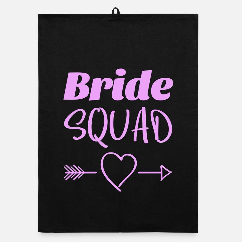 Bride Squad Heart Arrows Design Organic dish towel