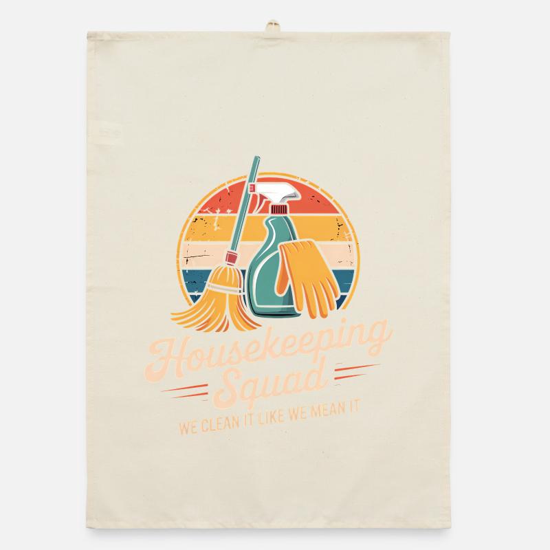 Funny Cleaning Design Organic dish towel
