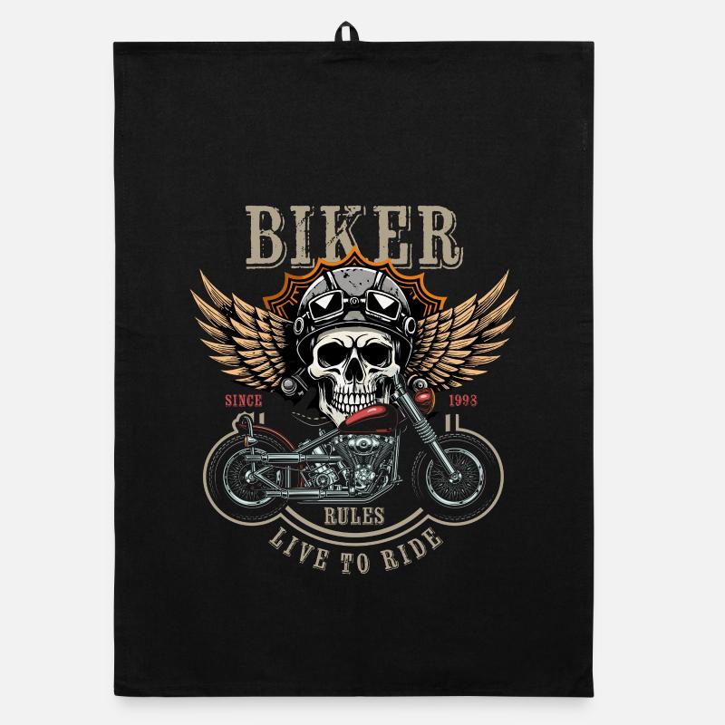 Biker Rules - Since 1998 - Live to Ride Organic Geschirrtuch