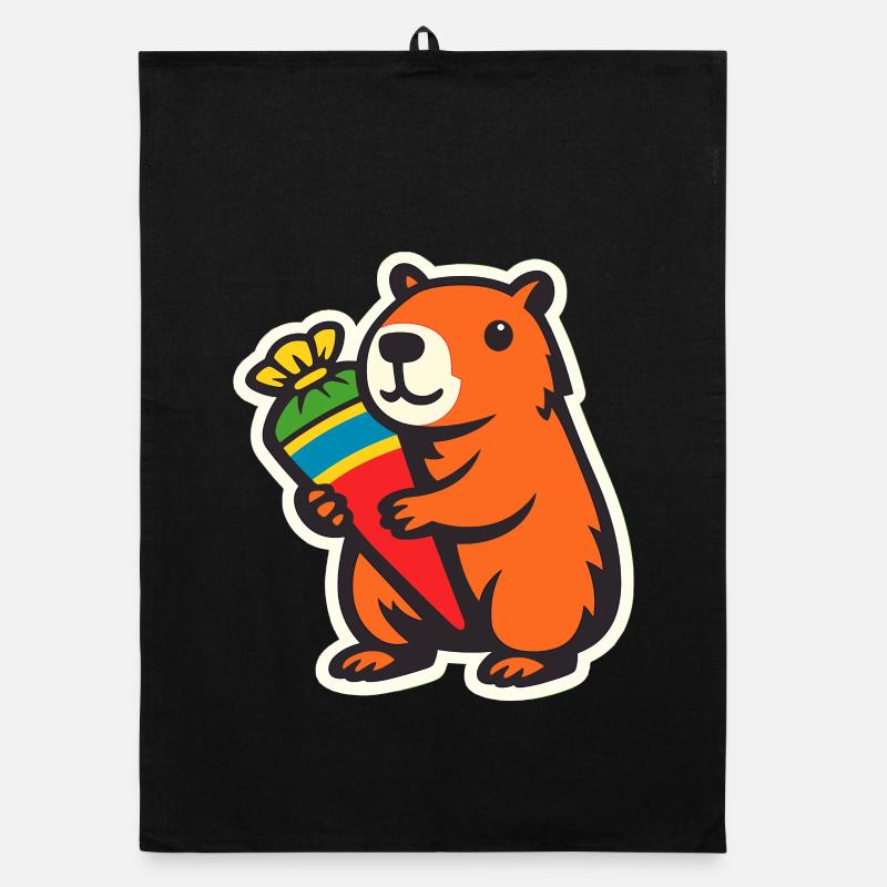 capybara einschulung Organic Geschirrtuch