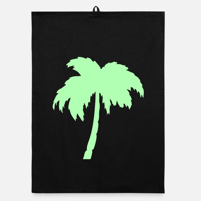 Silhouette menthe palmier Torchon bio