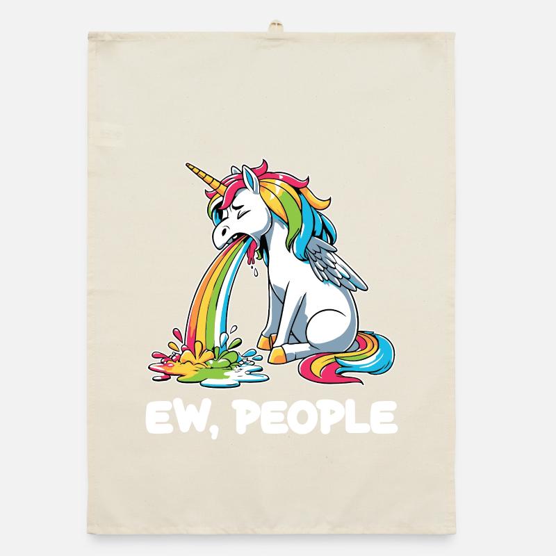 Rainbow Unicorn Spits Rainbow Organic dish towel