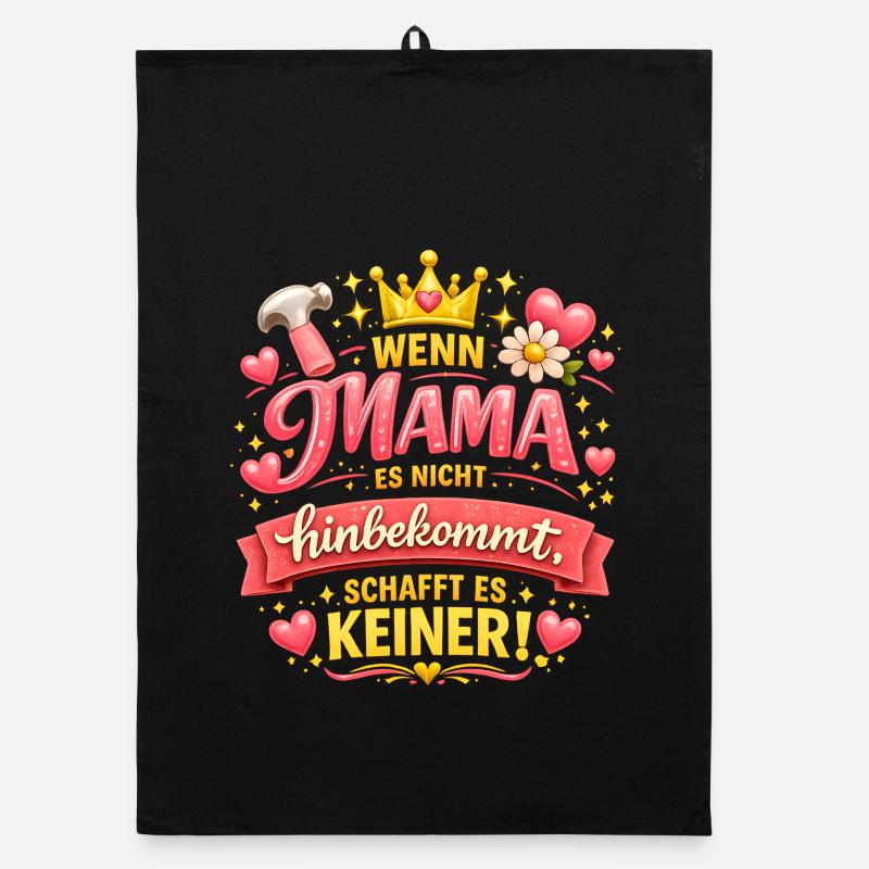 Mama bekommt alles hin Geschenk Muttertag & Kinder Organic Geschirrtuch