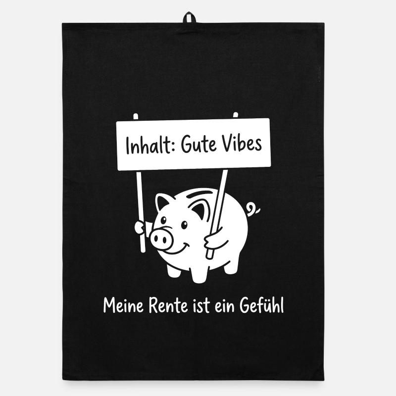 Meine Rente ist ein Gefühl. Organic Geschirrtuch