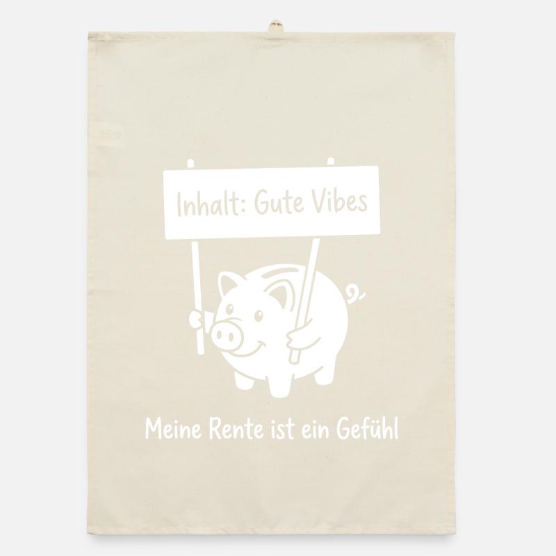 Meine Rente ist ein Gefühl. Organic Geschirrtuch