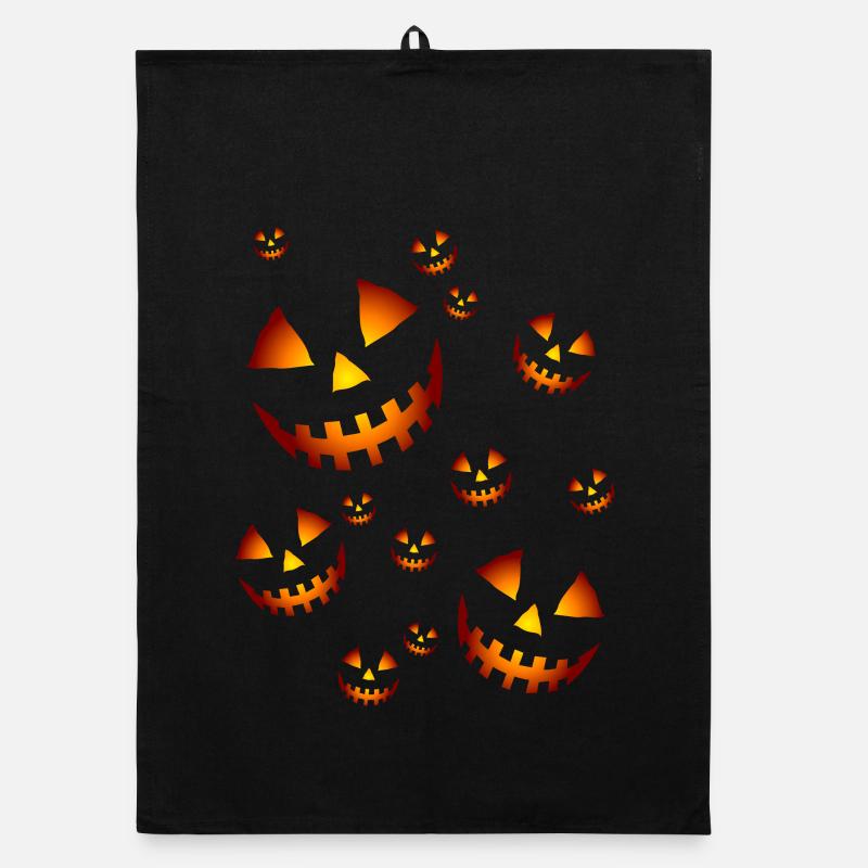 Pumpkins in the dark Organic Geschirrtuch
