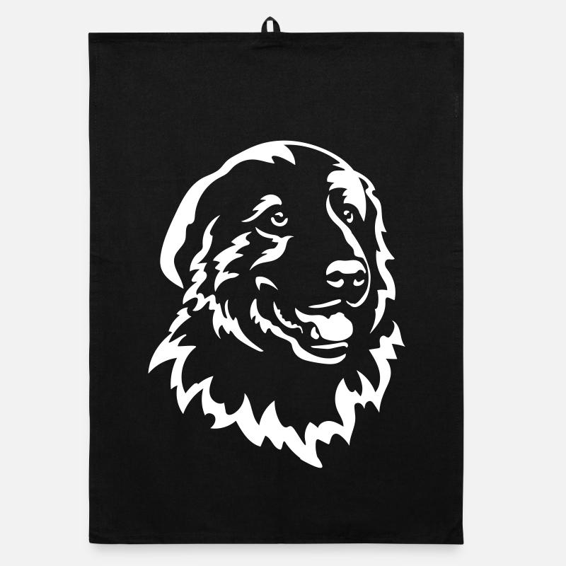 Maremmano Kopf "Black Edition" - Organic Geschirrtuch - Schwarz