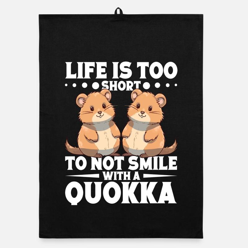 Life is too short Quokka Design Organic dish towel