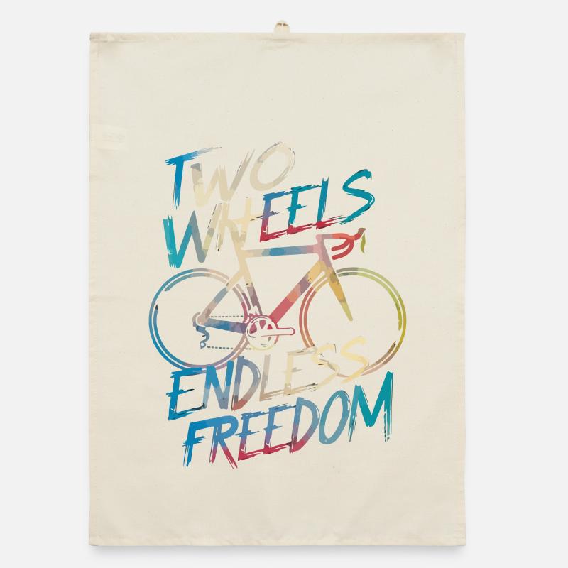 Endless Freedom Bicycle Design Organic dish towel