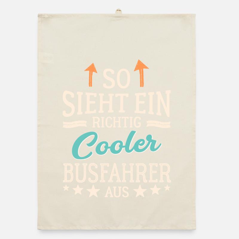 So sieht ein cooler Busfahrer aus Fernfahrer Organic Geschirrtuch