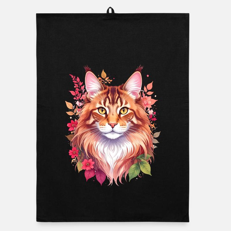 Portrait de chat Maine Coon Torchon bio