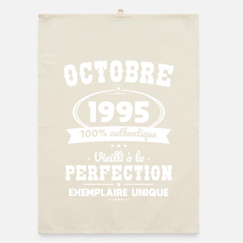 30th Birthday - October 1995 Perfection Organic dish towel