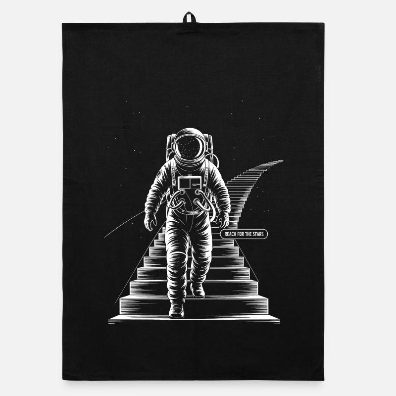 Greifen Sie nach den Sternen Astronaut Organic Geschirrtuch