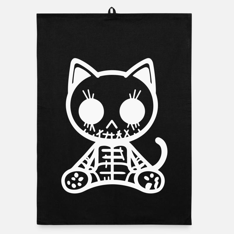 Katze Zombie Organic Geschirrtuch