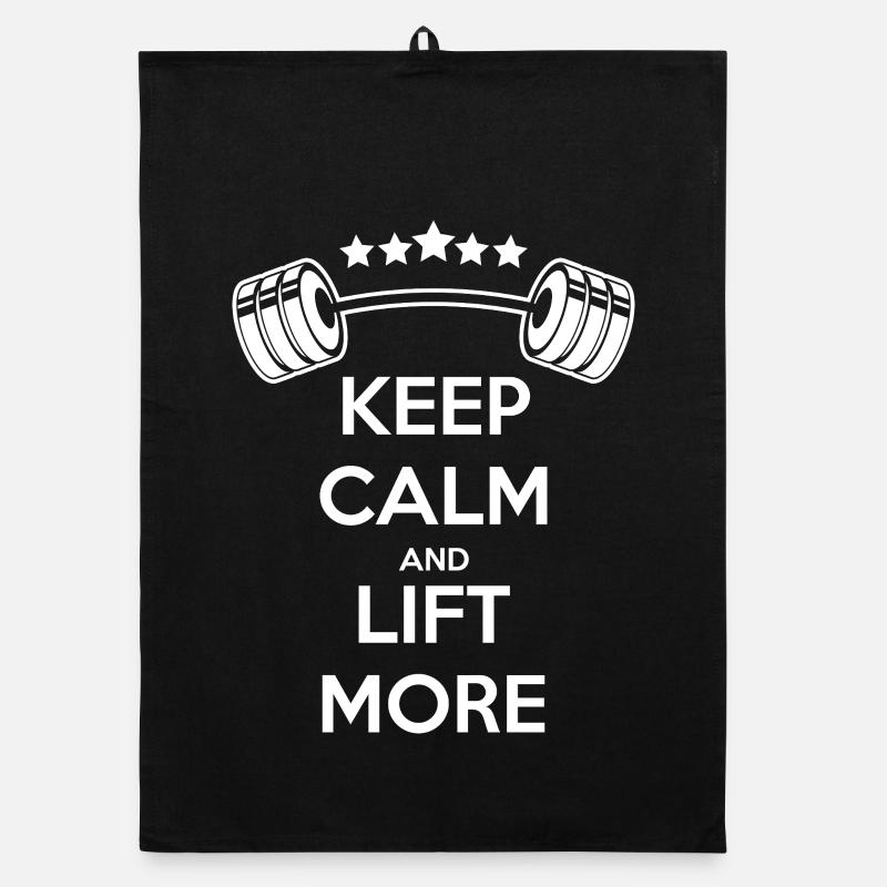 Keep Calm Haltérophilie : GYM Silhouette Power Torchon bio