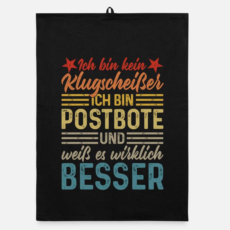 Postbote - Ich bin kein Klugscheißer Organic Geschirrtuch