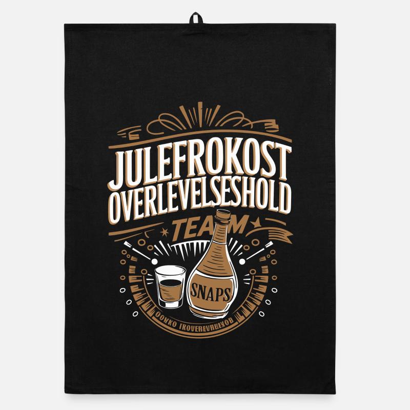 Julefrokost Snaps Design de célébration des fêtes de l’équipe Torchon bio