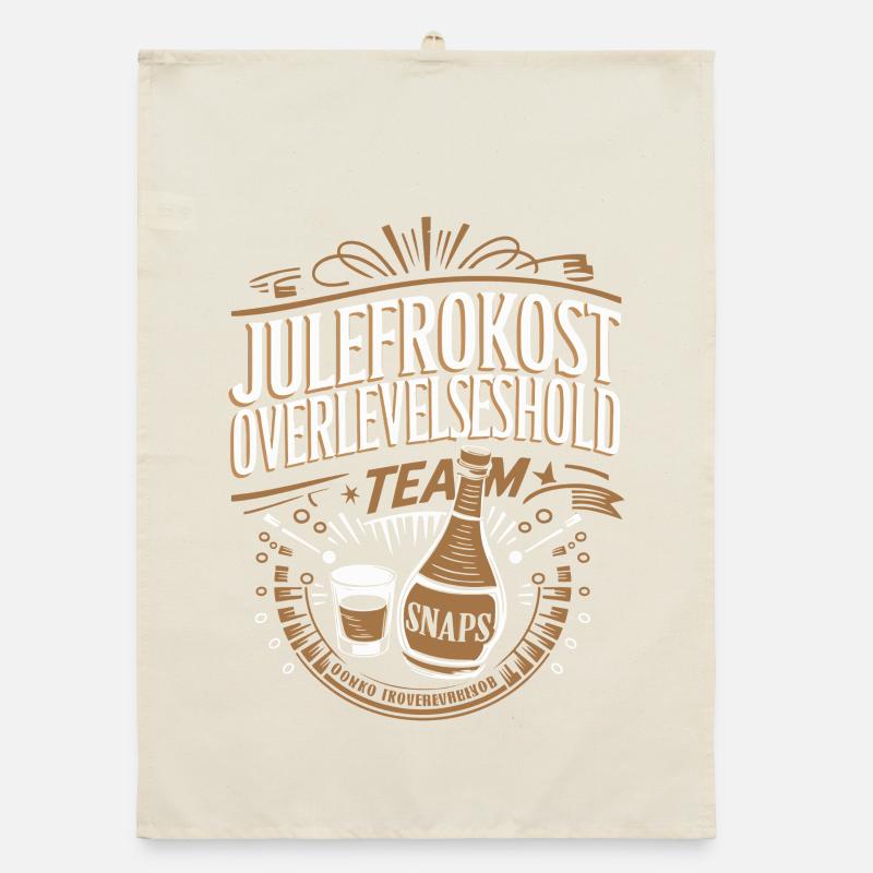 Julefrokost Snaps Design de célébration des fêtes de l’équipe Torchon bio