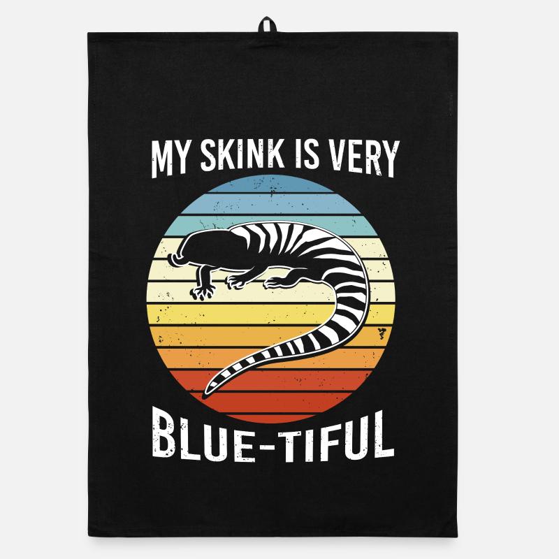 Lizard Blue Tongue Organic dish towel