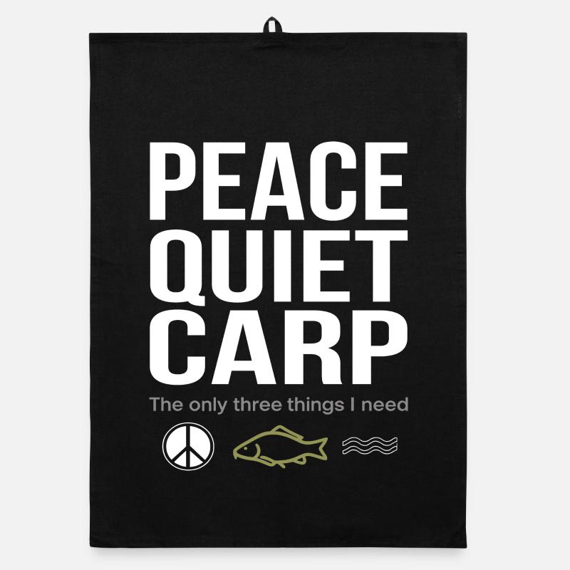 Peace, Tranquility, Carp, Fishing, Fun Organic dish towel
