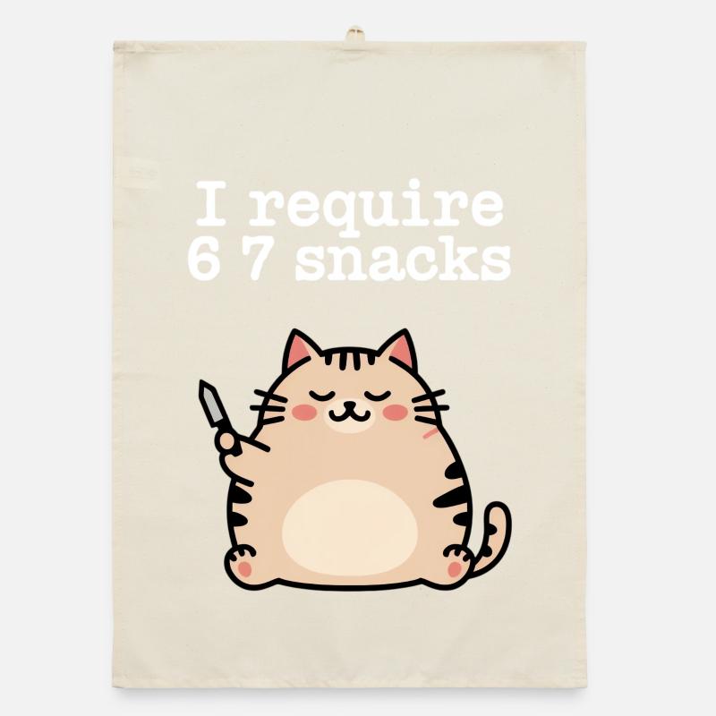 6-7 Internet Meme 6 7 Snack Cat Organic dish towel