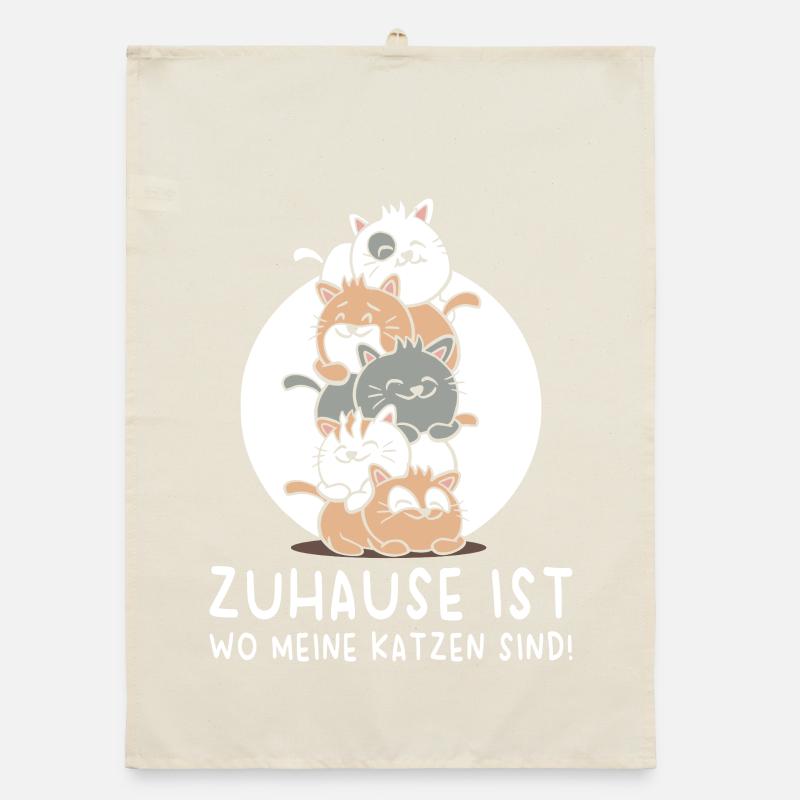 Chat propriétaire de chat, chat dit cadeau Torchon bio