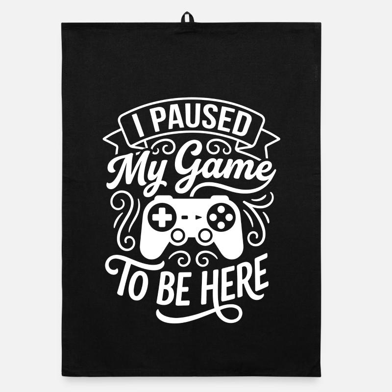 Paused My Game To Be Here Organic Geschirrtuch