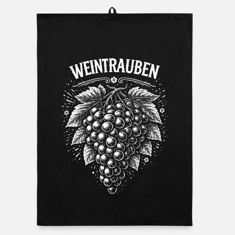 Grapes Cluster – Vintage Print Organic dish towel