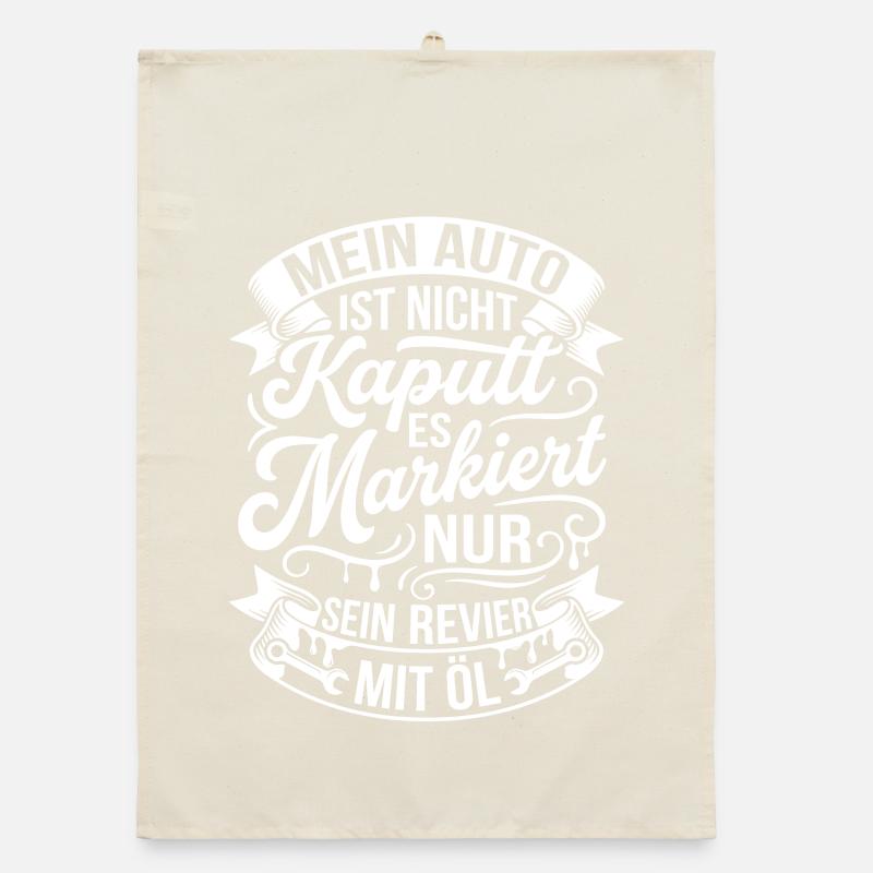 My car marks its territory Organic dish towel