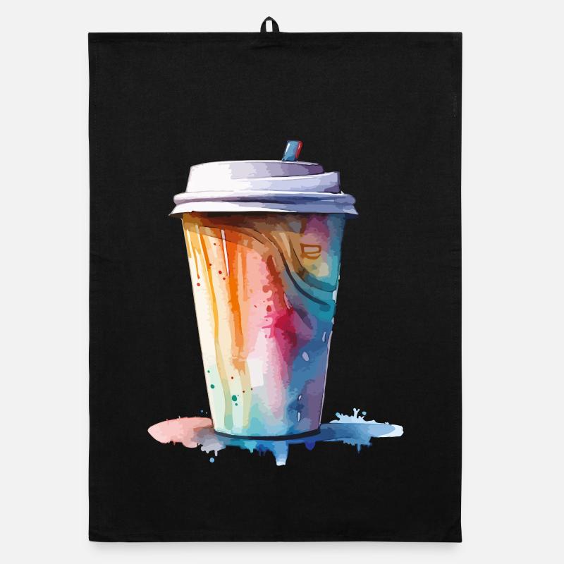 Cappuccino Coffee Mug Art Organic dish towel
