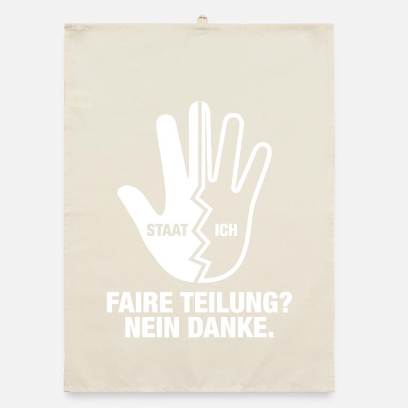 Partage équitable Non merci Torchon bio