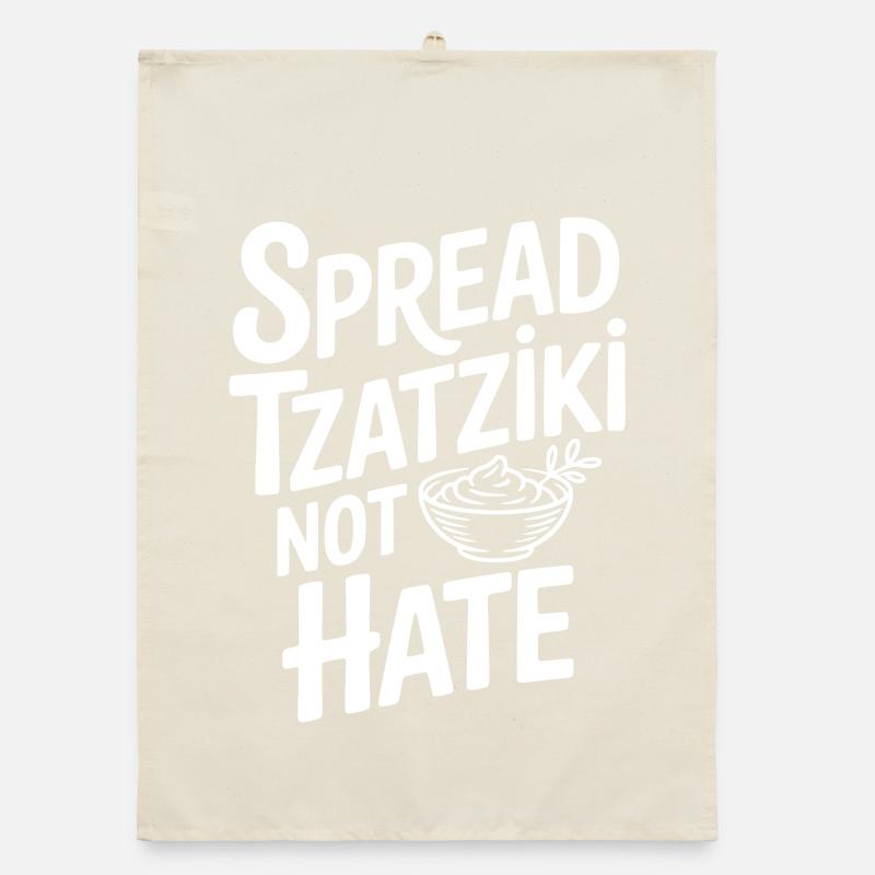 Spread Tzatziki Not Hate Organic dish towel