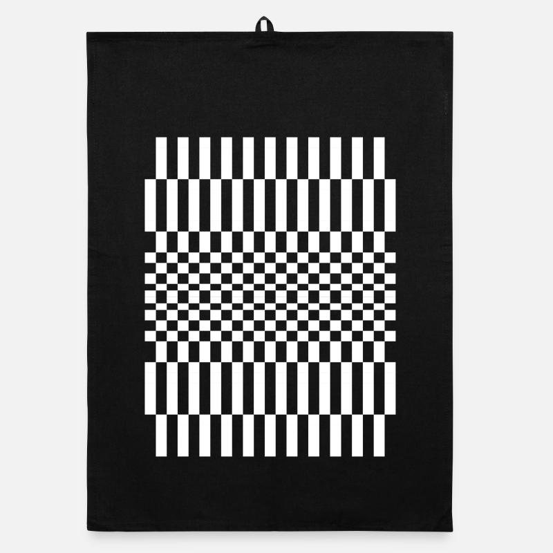 Schachbrettmuster-Design Organic Geschirrtuch