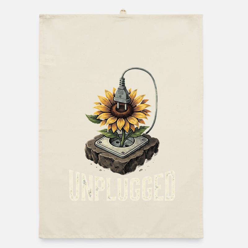 Unplugged Flower Organic Geschirrtuch