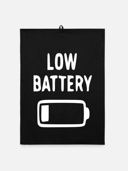 Conception à faible humeur de batterie - Torchon bio - noir - Devant