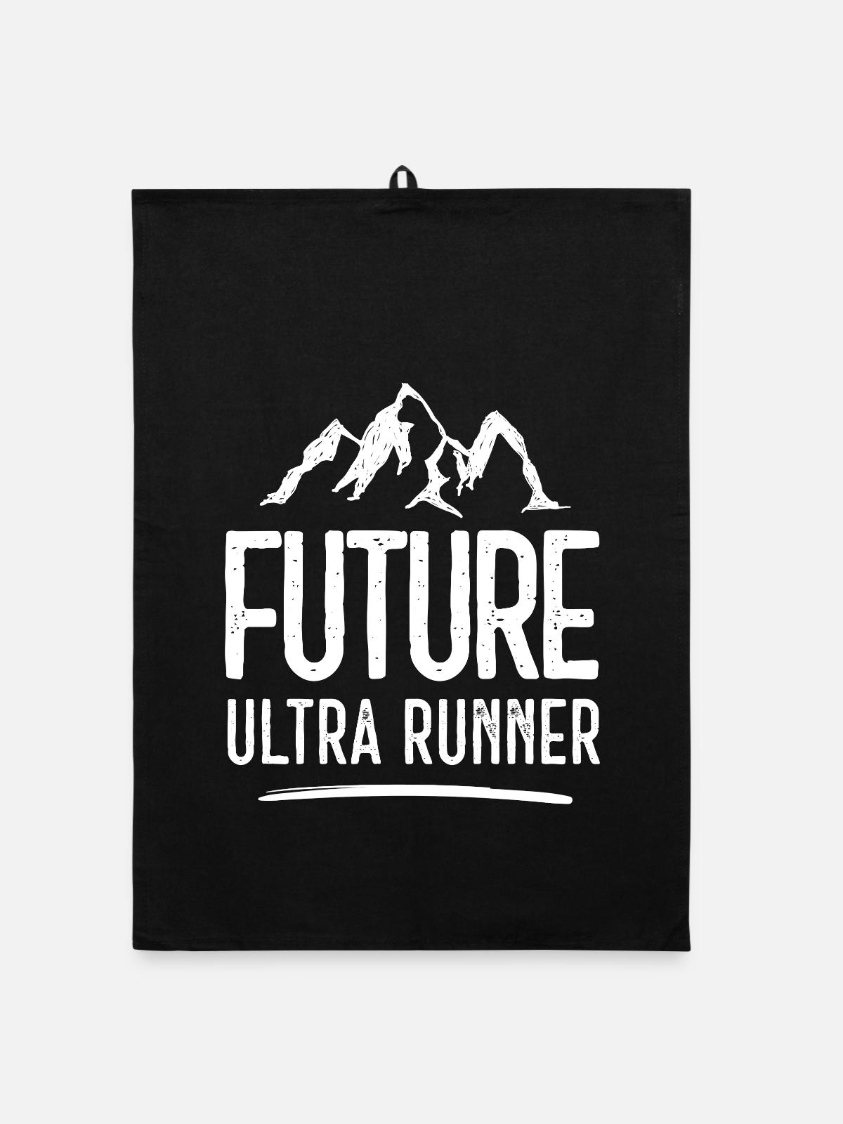 Future Ultra Runner - Organic Geschirrtuch - Schwarz - Vorne