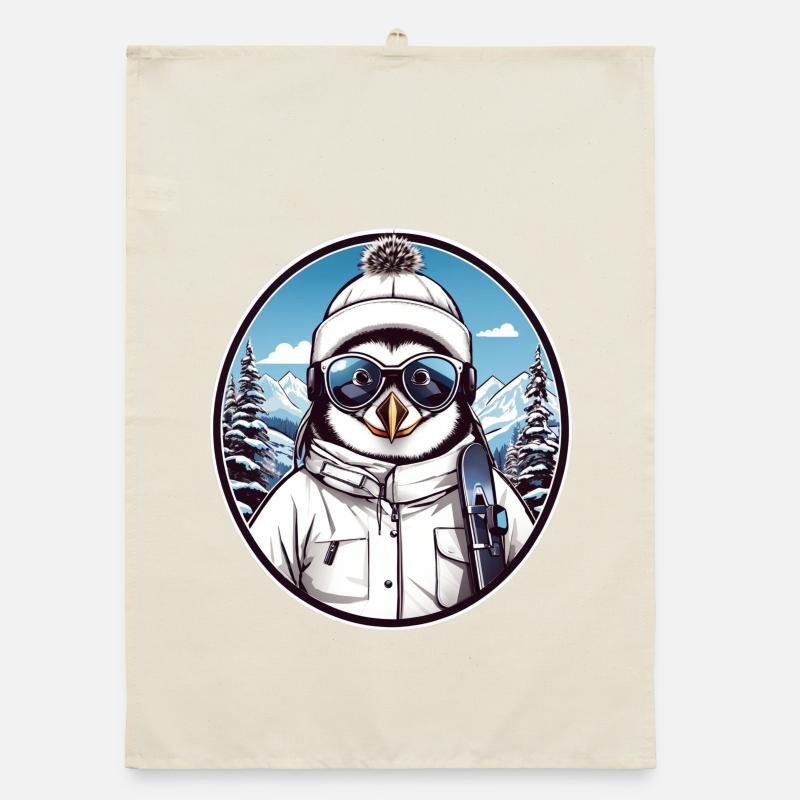 Cute Penguin Organic dish towel