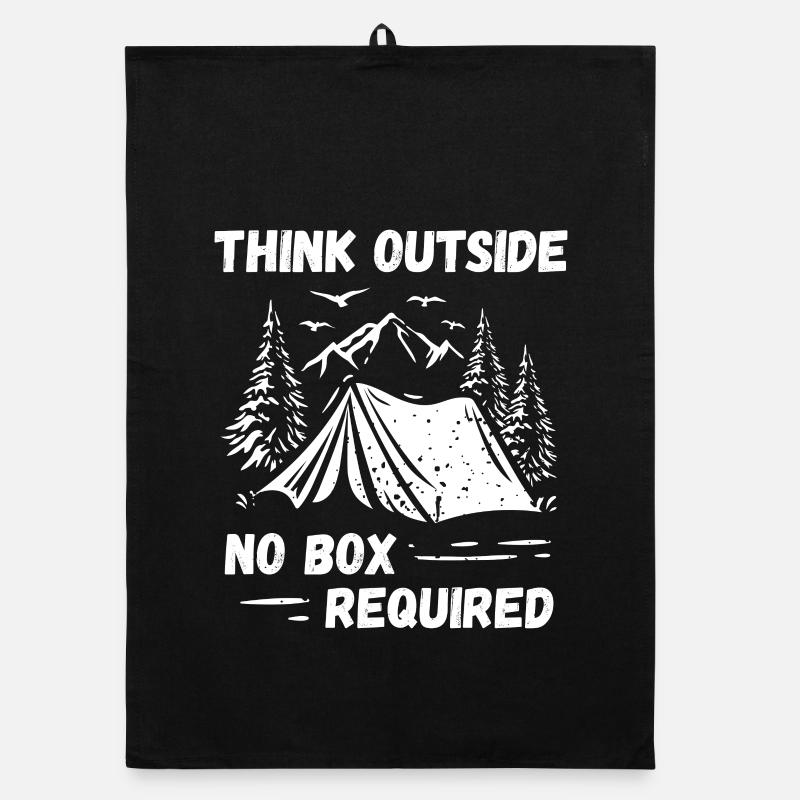Camping, Wandern, Wald - Denken Sie über den Tellerrand hinaus Organic Geschirrtuch