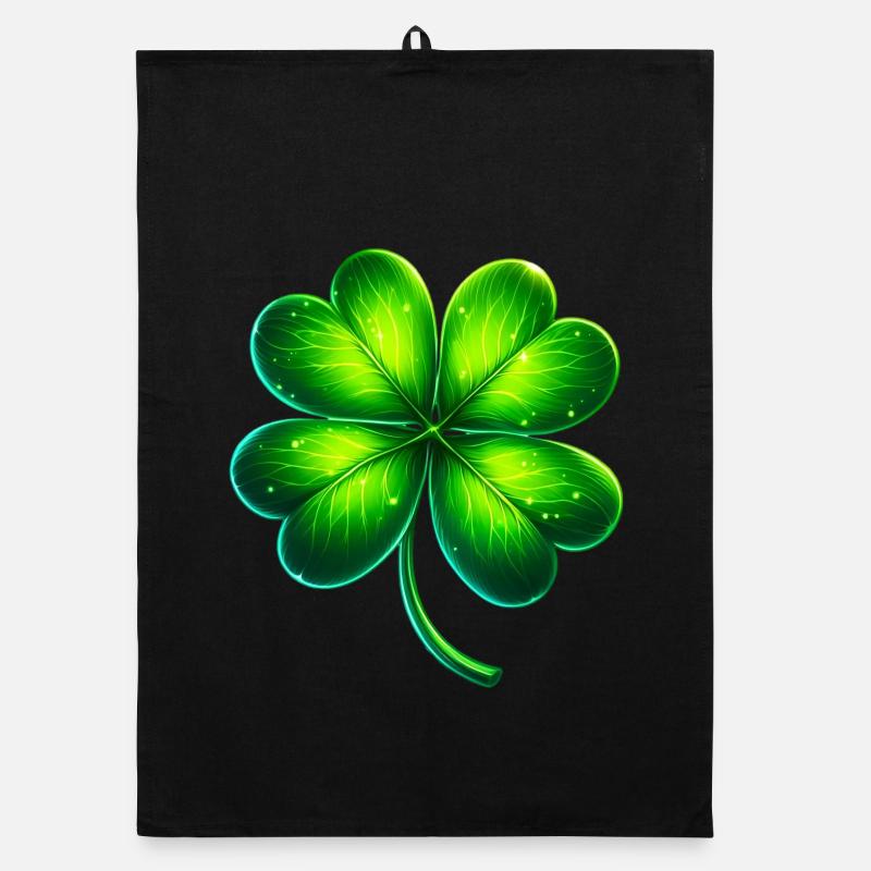 Four-leaf clover Organic dish towel