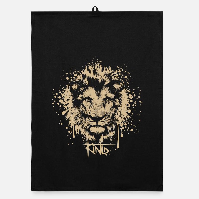 Lion Graffiti King Illustration Logo Nature Animals Organic dish towel