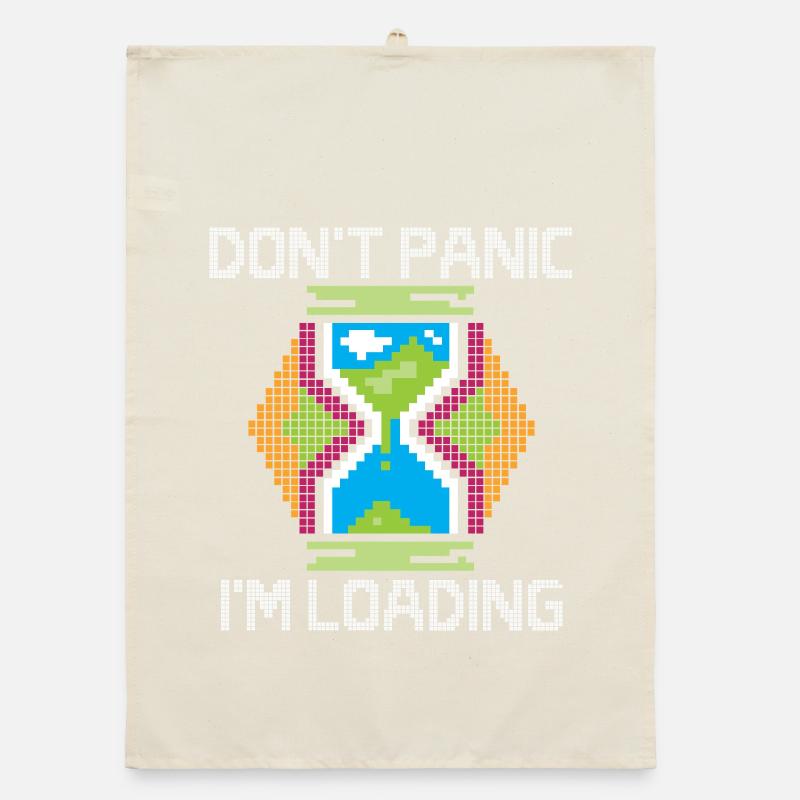 dont panic i´m loading - retro gamer Organic Geschirrtuch