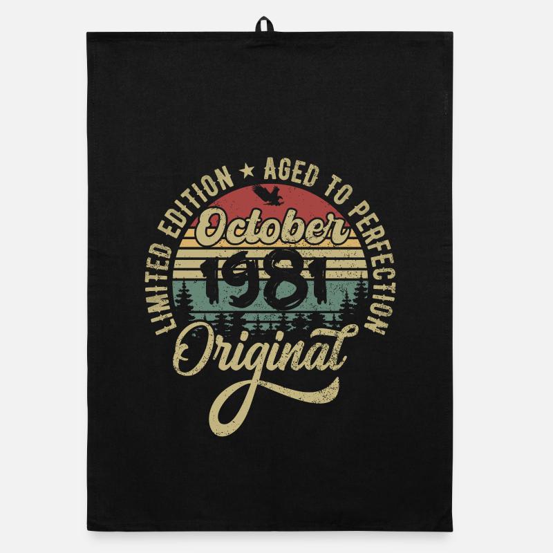 Octobre 1981 Anniversaire Octobre 1981 Octobre Torchon bio