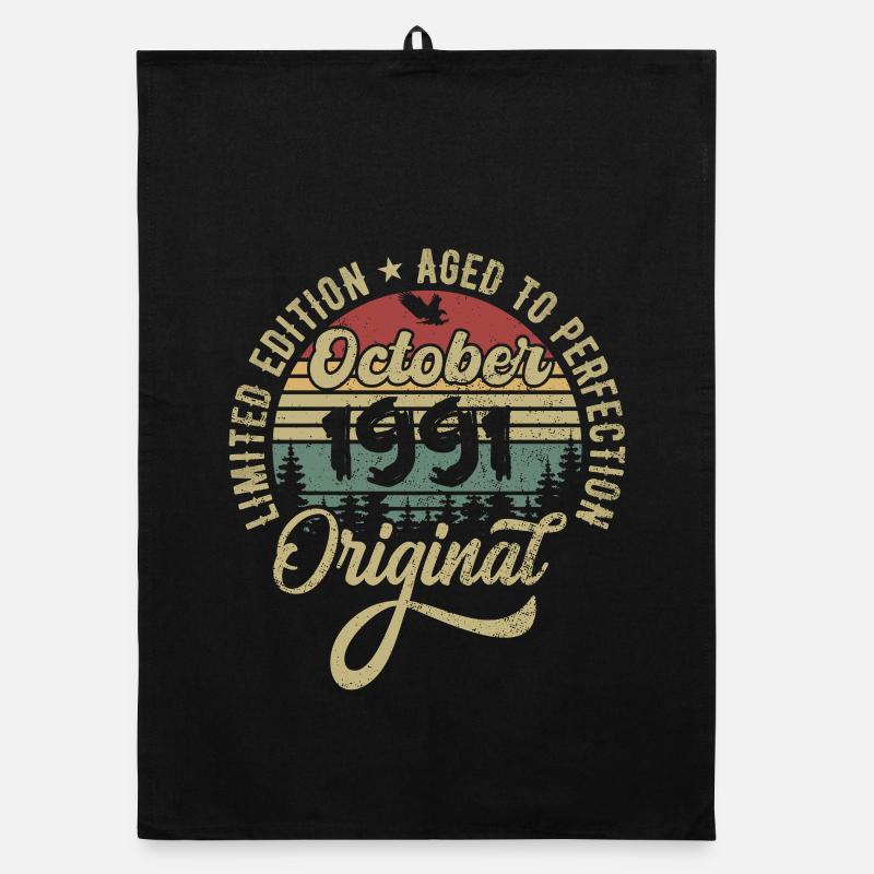October 1991 Anniversary October 1991 October Organic dish towel