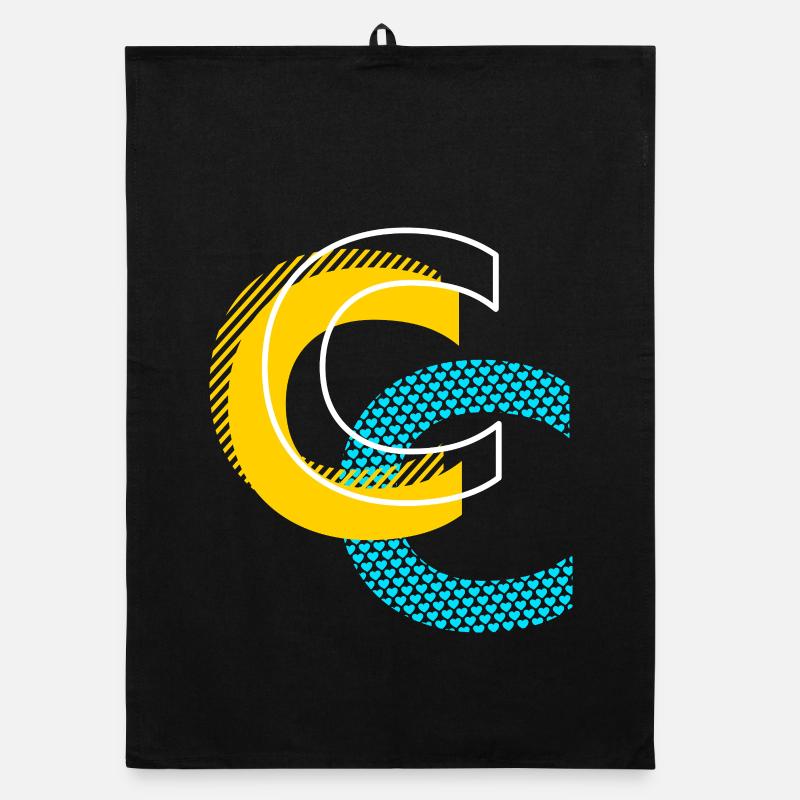 Anfangsbuchstabe C Organic Geschirrtuch