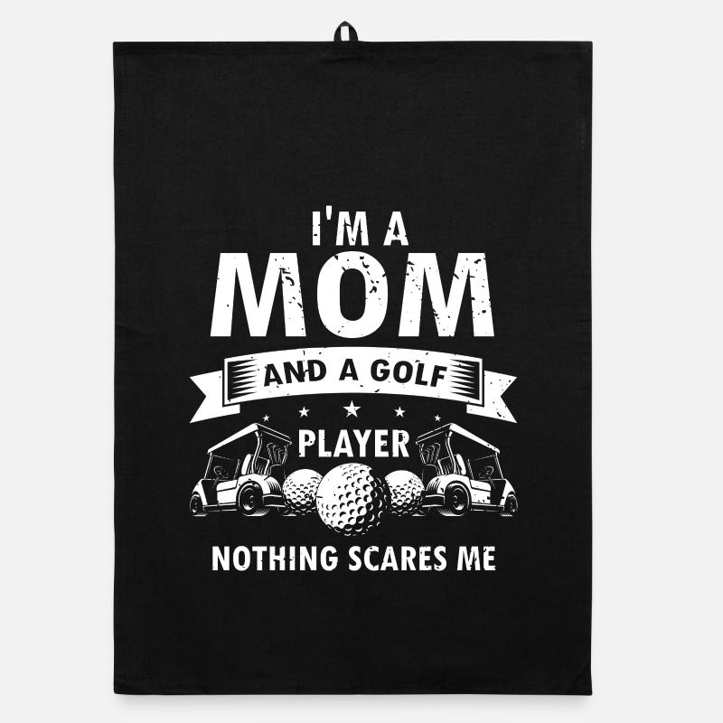 I'm A Mom And Golf Player Nothing Scares Me Organic Geschirrtuch