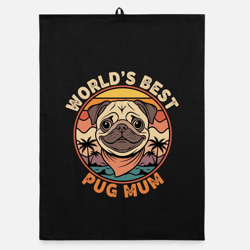 Weltbeste Pug Mum Organic Geschirrtuch