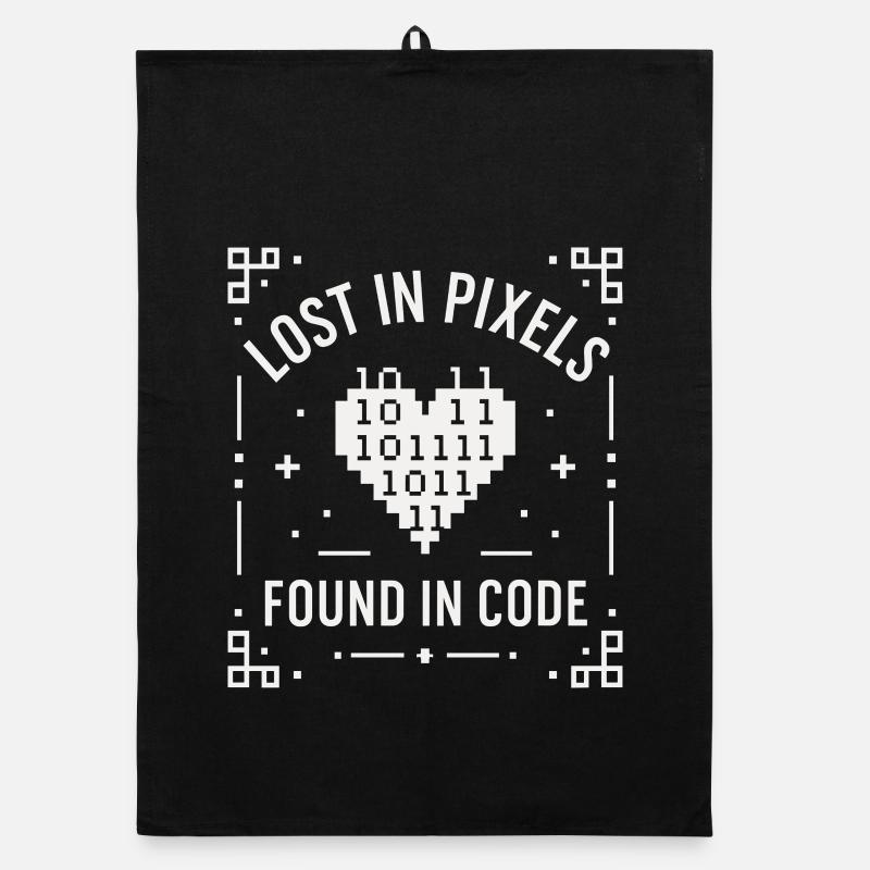 Lost in Pixels Organic Geschirrtuch