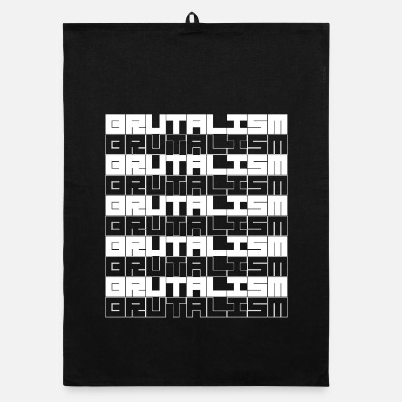 Brutalism Glitch Grid Organic dish towel